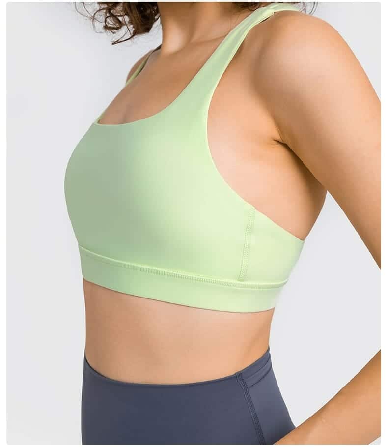 custom criss cross strap sports bra supplier