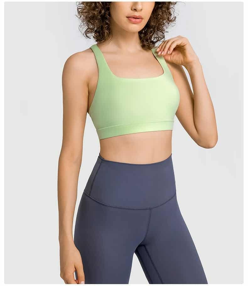 custom criss cross strap sports bra manufacturer