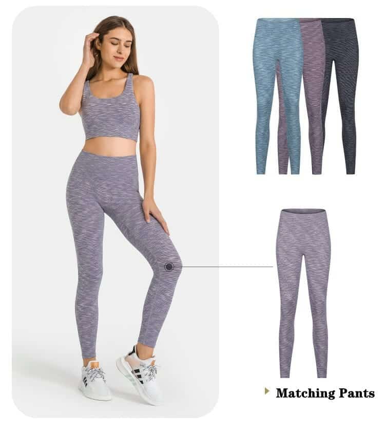 double strap sports bra and legging set