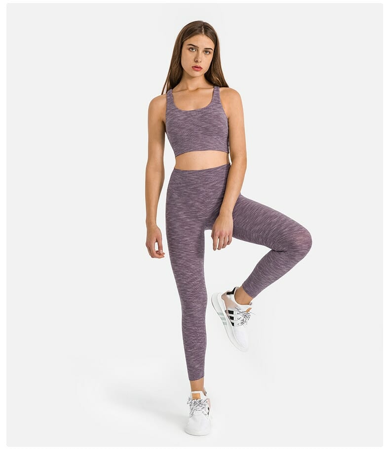 soutien-gorge de sport personnalisé à double bretelle pour le yoga