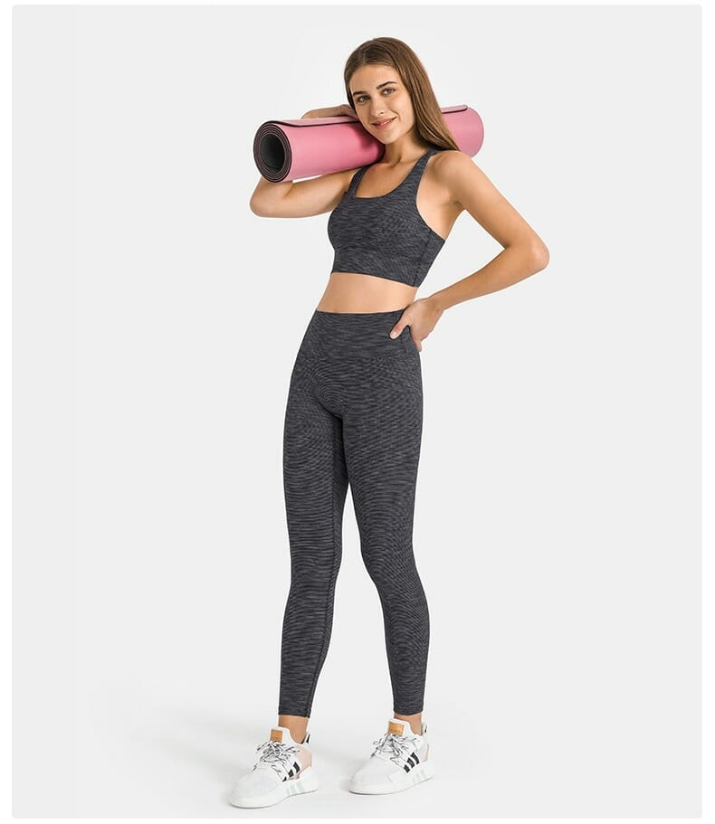 Soutien-gorge de sport à double bretelle pour le yoga en gros