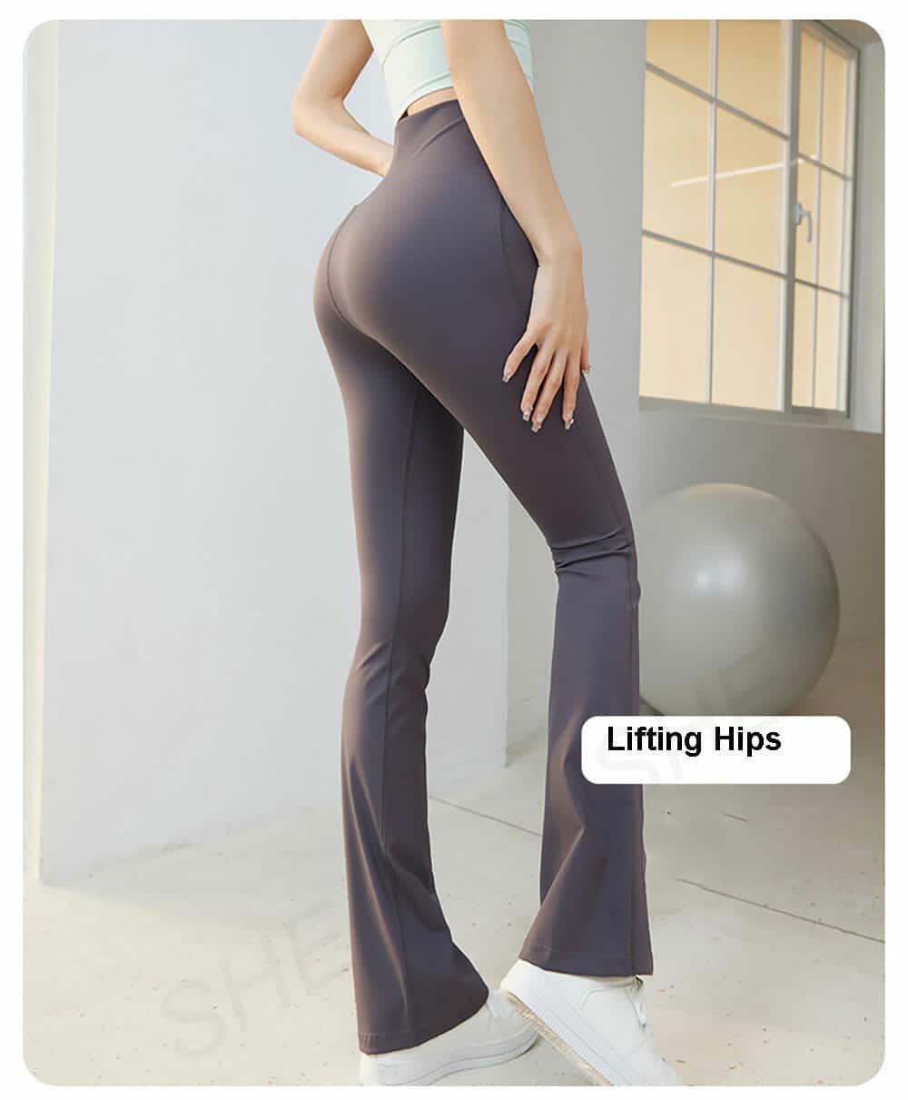 Flare Leggings Yoga Pants Women High Waist Wide Leg Pants Women Gym Fitness Sports Black Flared Pant Latin Dance Trousers 2023