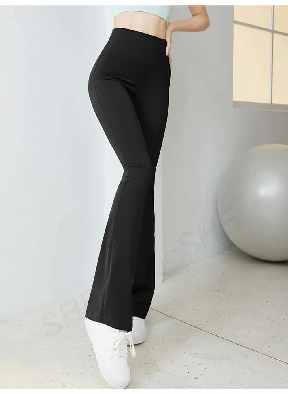 Flare Leggings Yoga Pants Women High Waist Wide Leg Pants Women Gym Fitness Sports Black Flared Pant Latin Dance Trousers 2023