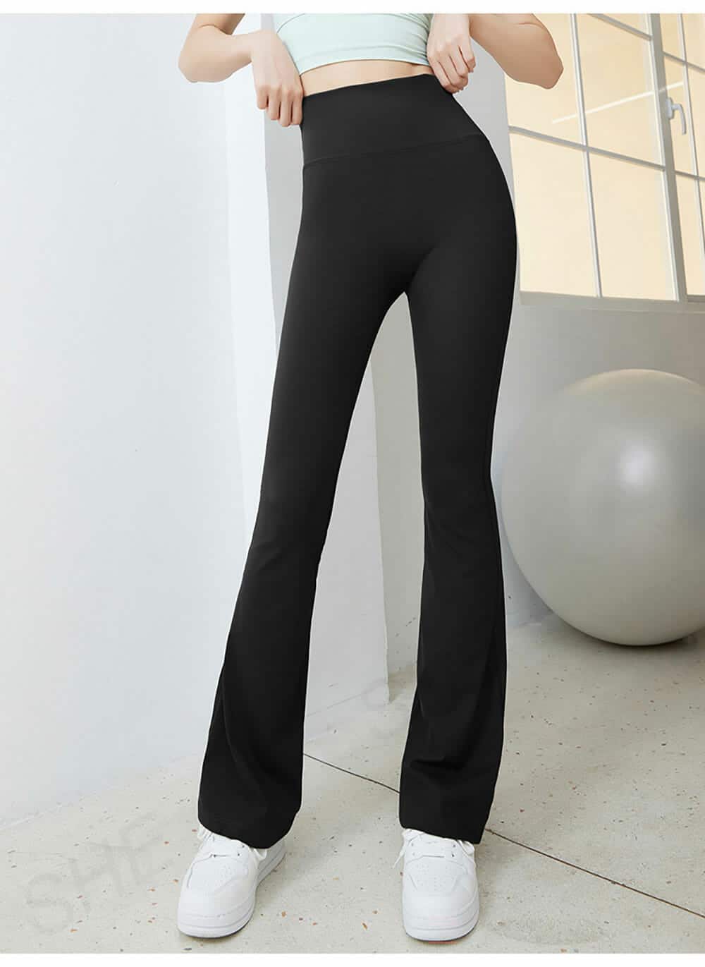 Flare Leggings Yoga Pants Women High Waist Wide Leg Pants Women Gym Fitness Sports Black Flared Pant Latin Dance Trousers 2023