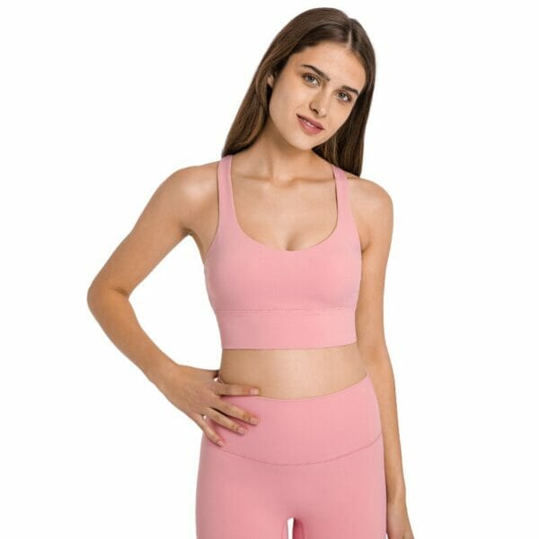 thin strap padded sports bra wholesale