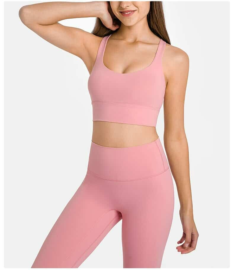 Soutien-gorge de sport rembourré à fines bretelles pour le yoga en gros