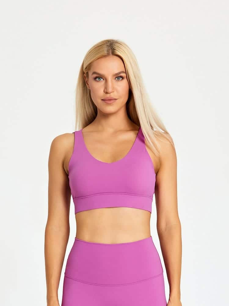 Soutien-gorge de sport rembourré à bretelles spaghetti fabriqué sur mesure