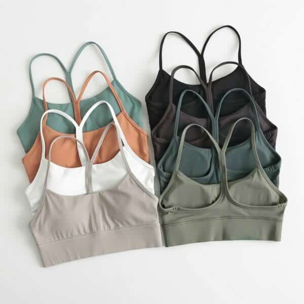 thin strap racerback sports bra