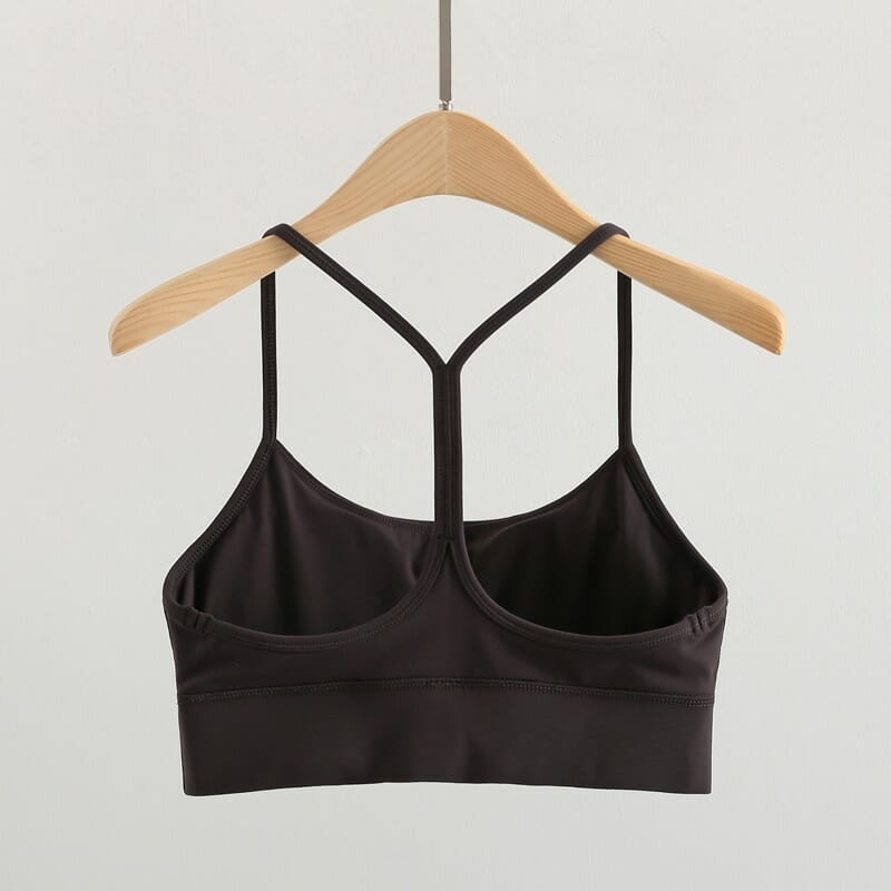 thin strap racerback sports bra