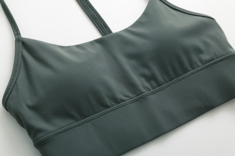 thin strap racerback sports bra with pad