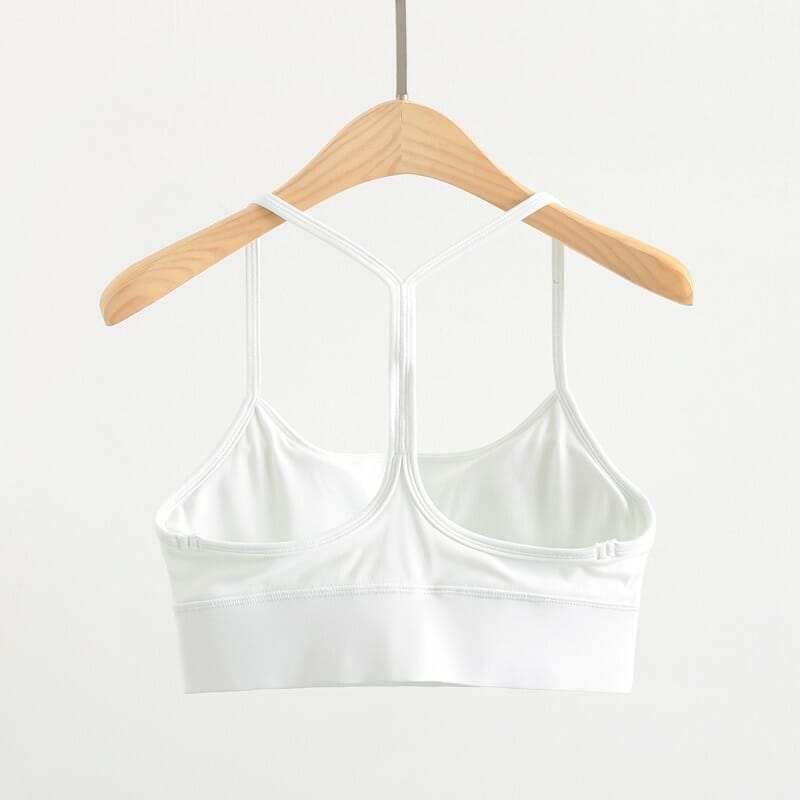 custom thin strap racerback sports bra supplier