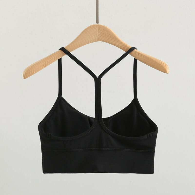 custom thin strap racerback sports bra with pad wholesale