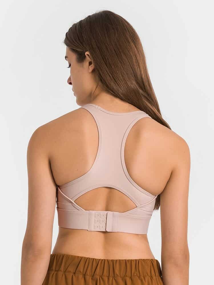 custom sports bra that hooks in back supplier in China