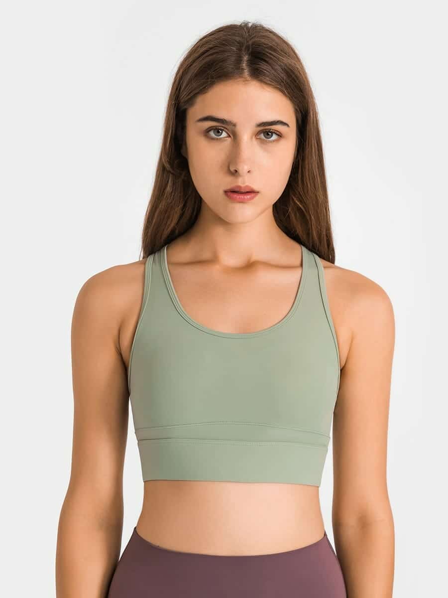 soutien-gorge de sport personnalisé qui s'accroche dans le dos