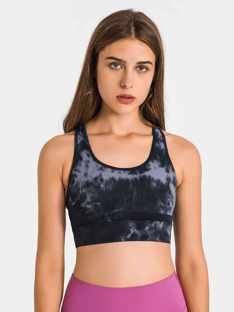 sports bra that hooks in back die dye