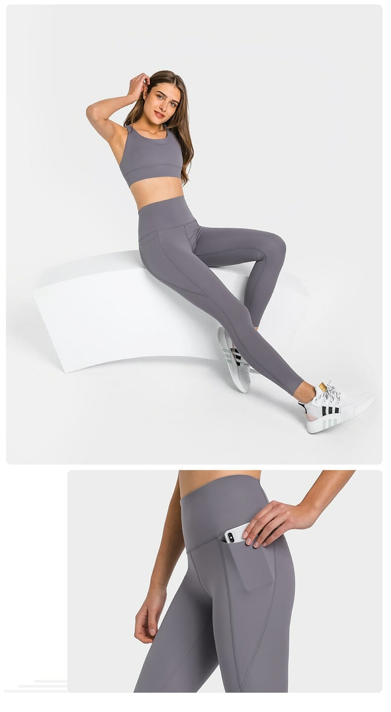 custom soft yoga pants with pockets wholesale
