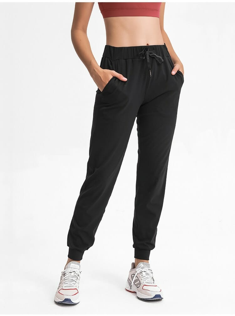 custom womens joggers with drawstring wholesale