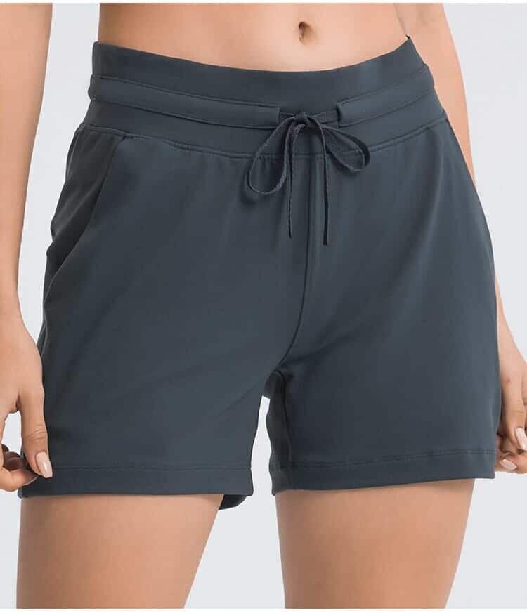 Designer Summer Quick-Dry Drawstring Waist Running Shorts Women Sports Workout Shorts Gym Athletic Shorts with Pockets