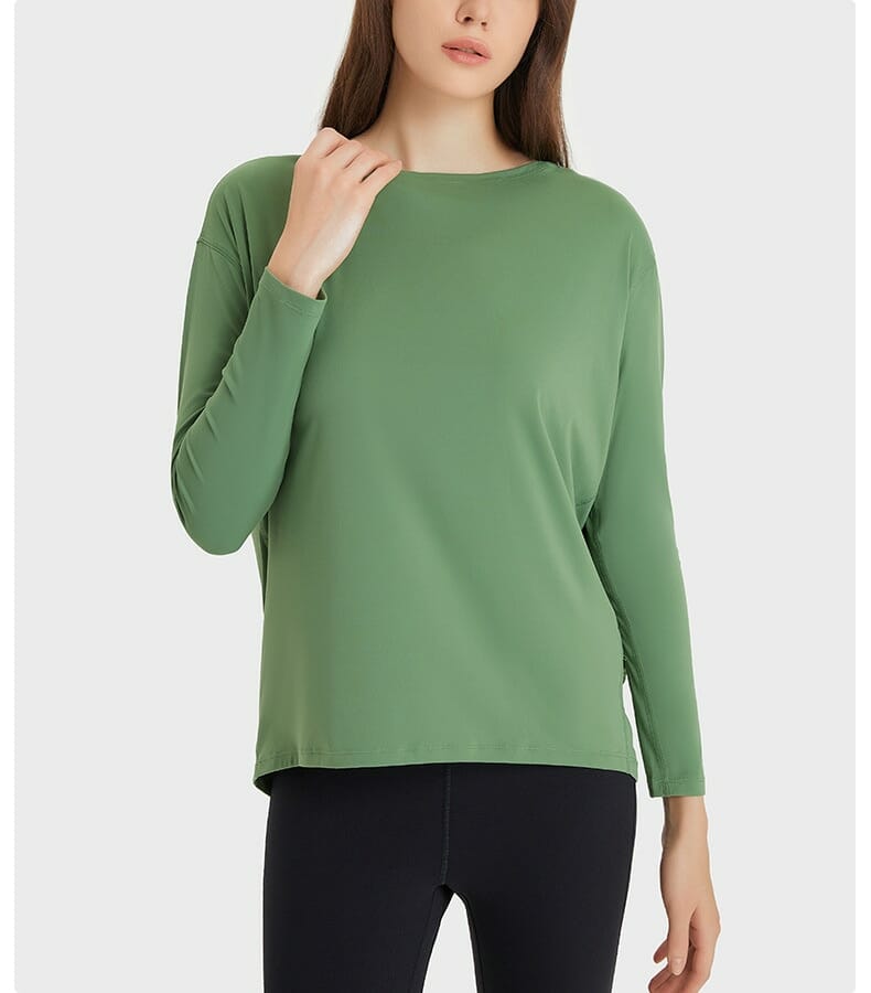 custom women's long sleeve oversized tops manufacturer in China