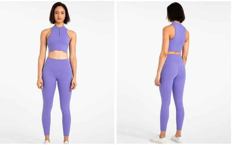 Hi Cloud Matte Soft 2 Piece Yoga Set Women Gym Clothing Half Zipper Bra Brushed Leggings Workout Clothes Sportswear