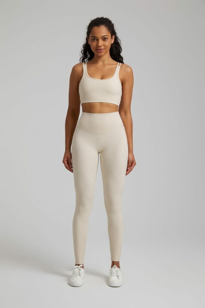 Custom white colored 2 piece yoga set manufacturers from China