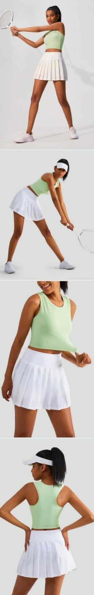 camisetas de tirantes acolchadas de tenis para mujer