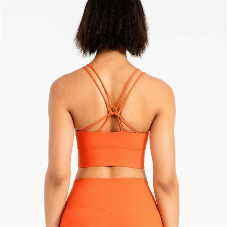 custom strappy sports bra wholesale