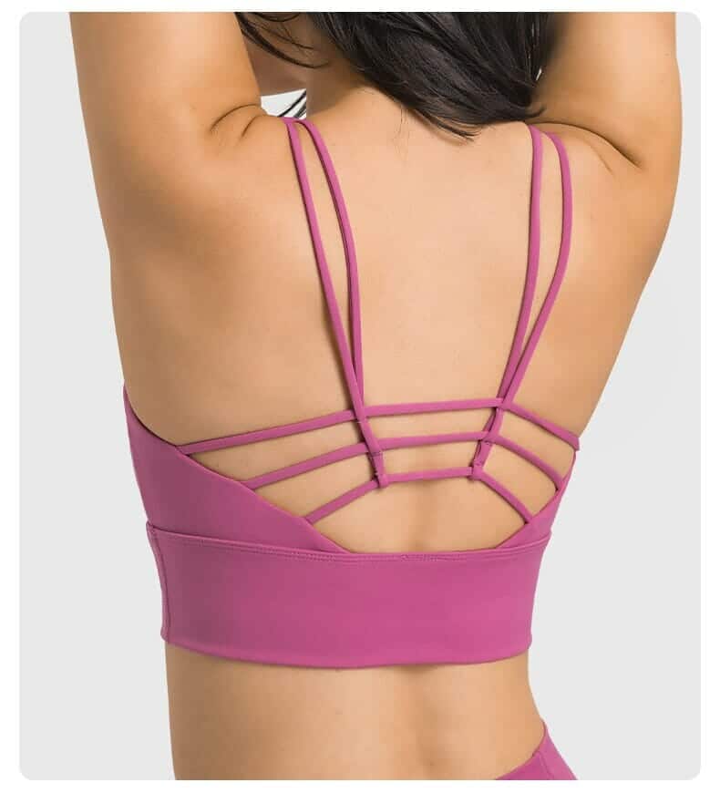 custom strappy cross back sports bra wholesale suit for yoga