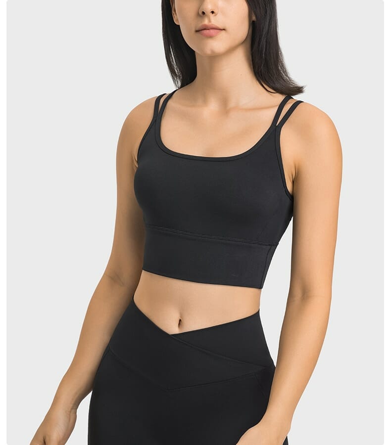 padded sports bra with elastic band factory in China