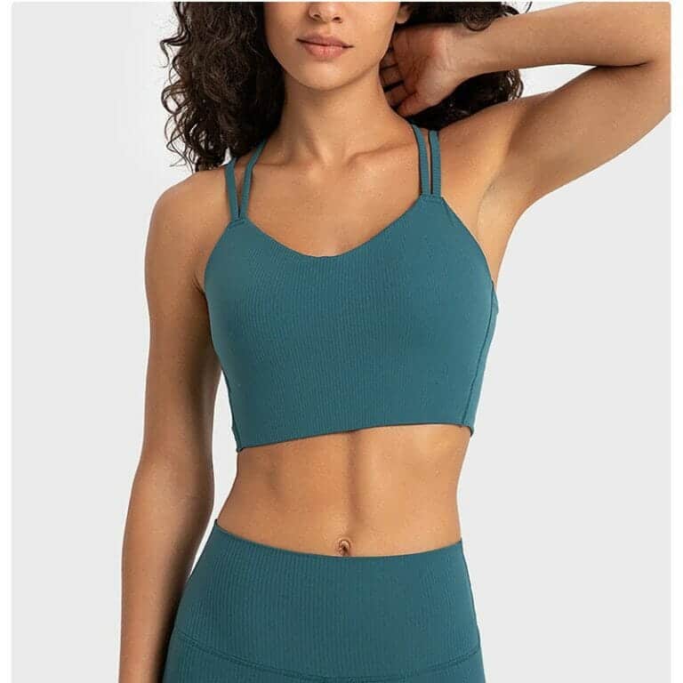 Strappy high impact sports bra supplier