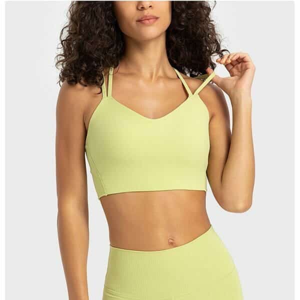 Strappy high impact sports bra factory