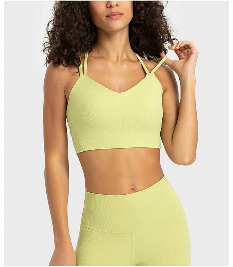 thin strap Strappy high impact sports bra wholesale