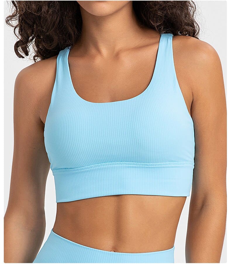 custom ribbed long line sports bra wholesale