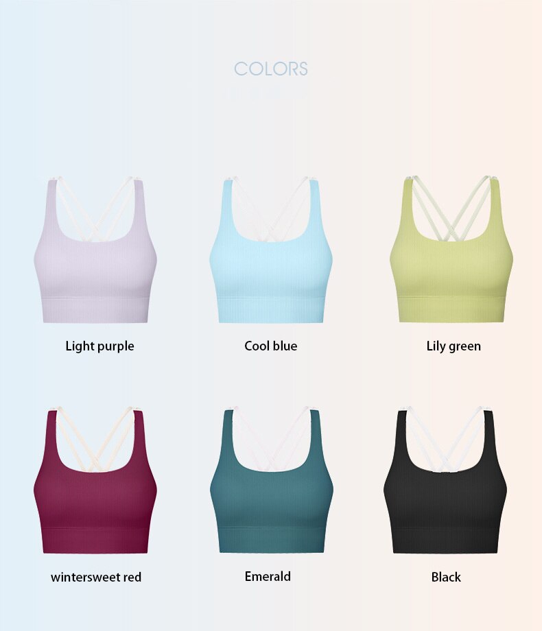 custom multi colored ribbed long line sports bra