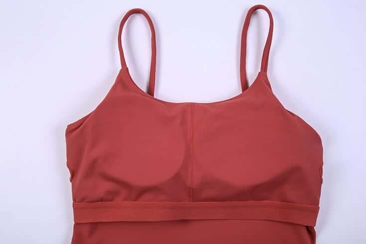 strappy back light impact sports bra with pad