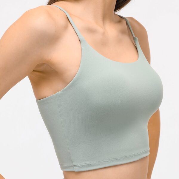 Strappy back light impact sports bra wholesale