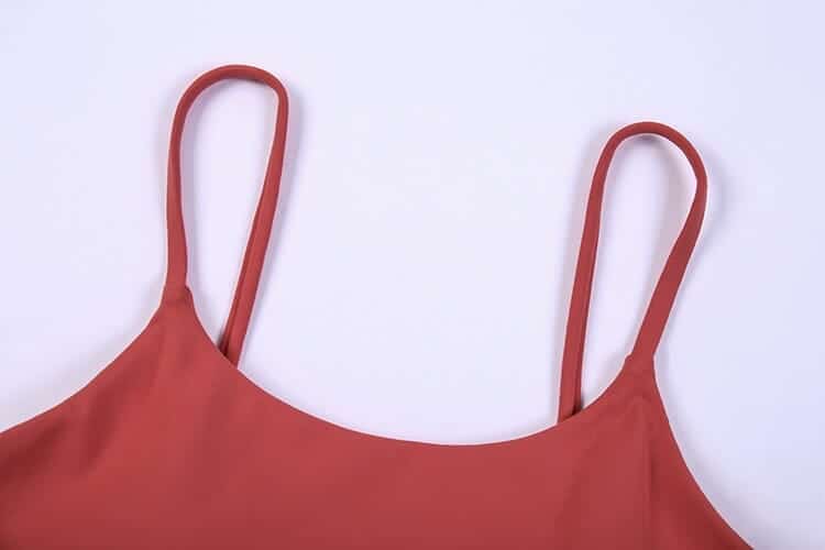 thin strap strappy back light impact sports bra