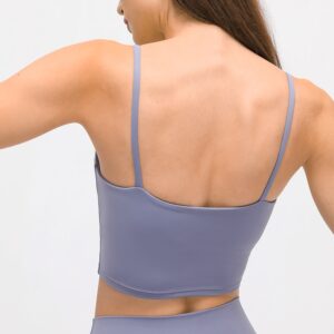 Strappy back light impact sports bra