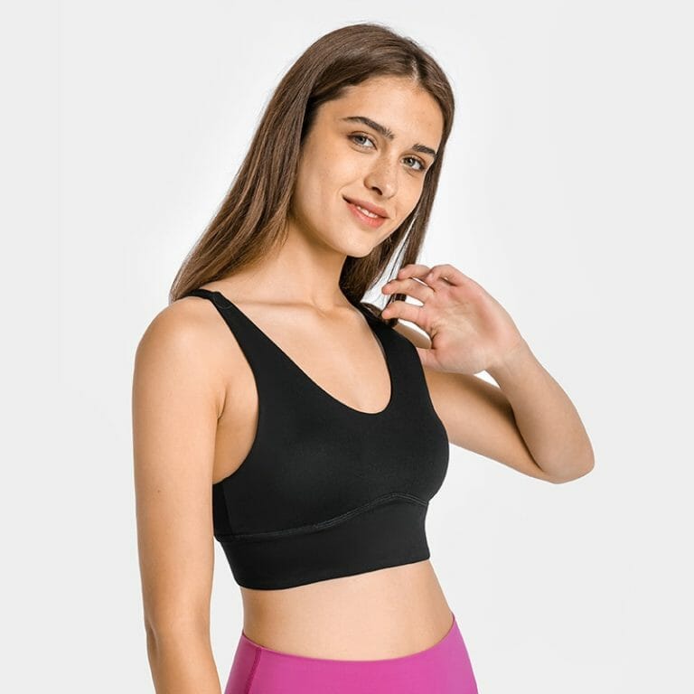 thin strappy back sports bra