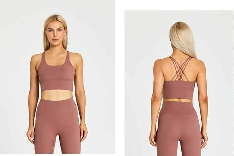 medium support sports bra for running yoga bra