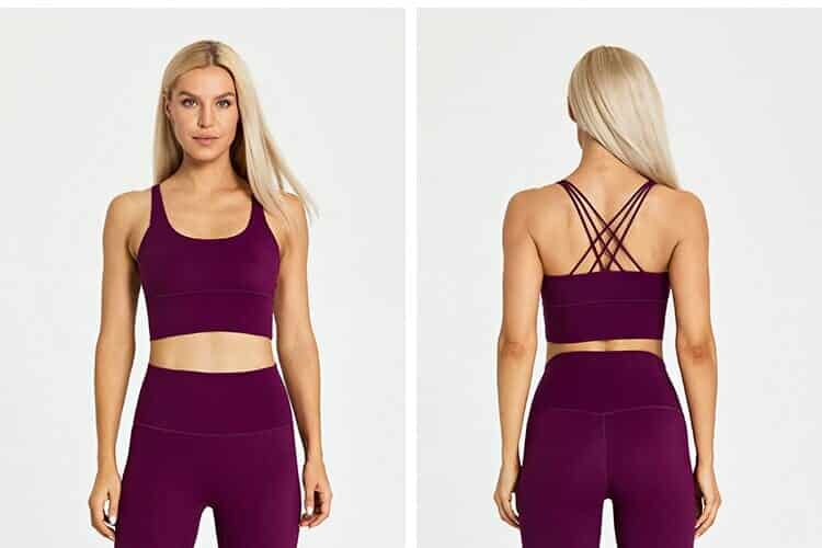 medium support sports bra for running with pad manufacturer