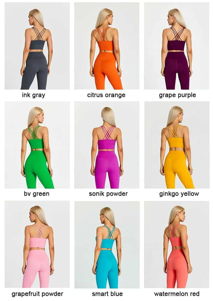 custom multi colored medium support sports bra for running