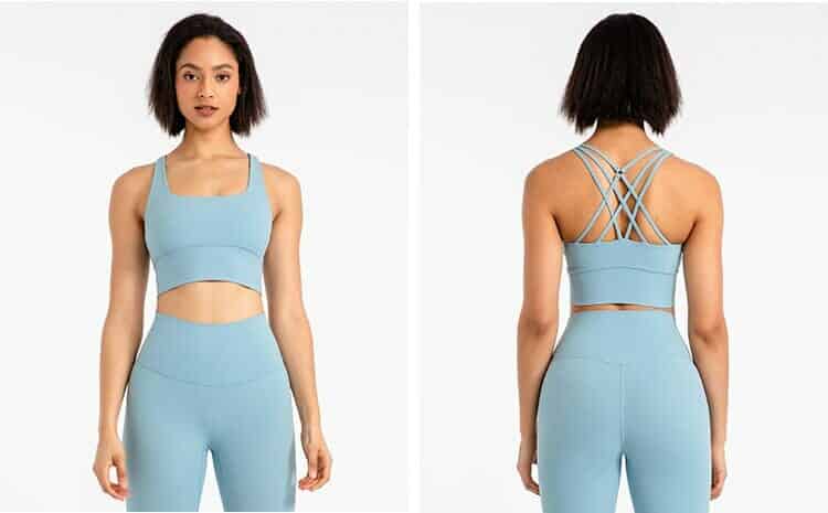 criss cross back bra wireless with pad