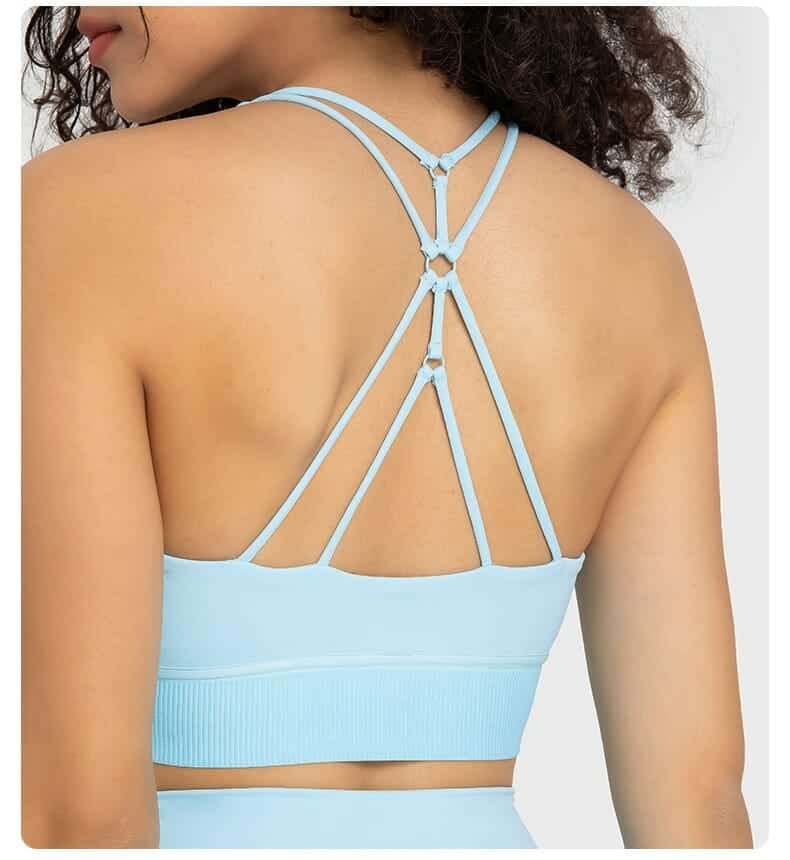 custom thin string back sports bras supplier