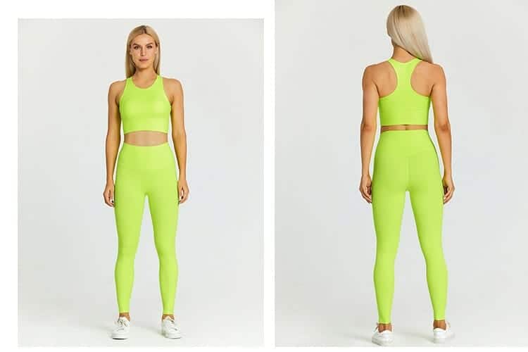 green yoga 2 piece sets for women wholesale in China