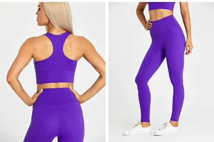 conjuntos racerback yoga 2 piezas para mujer