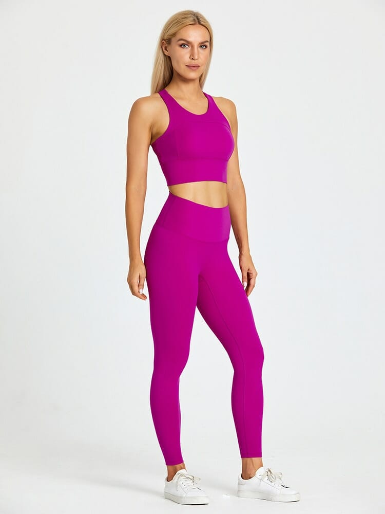 custom racerback yoga 2 piece sets for women