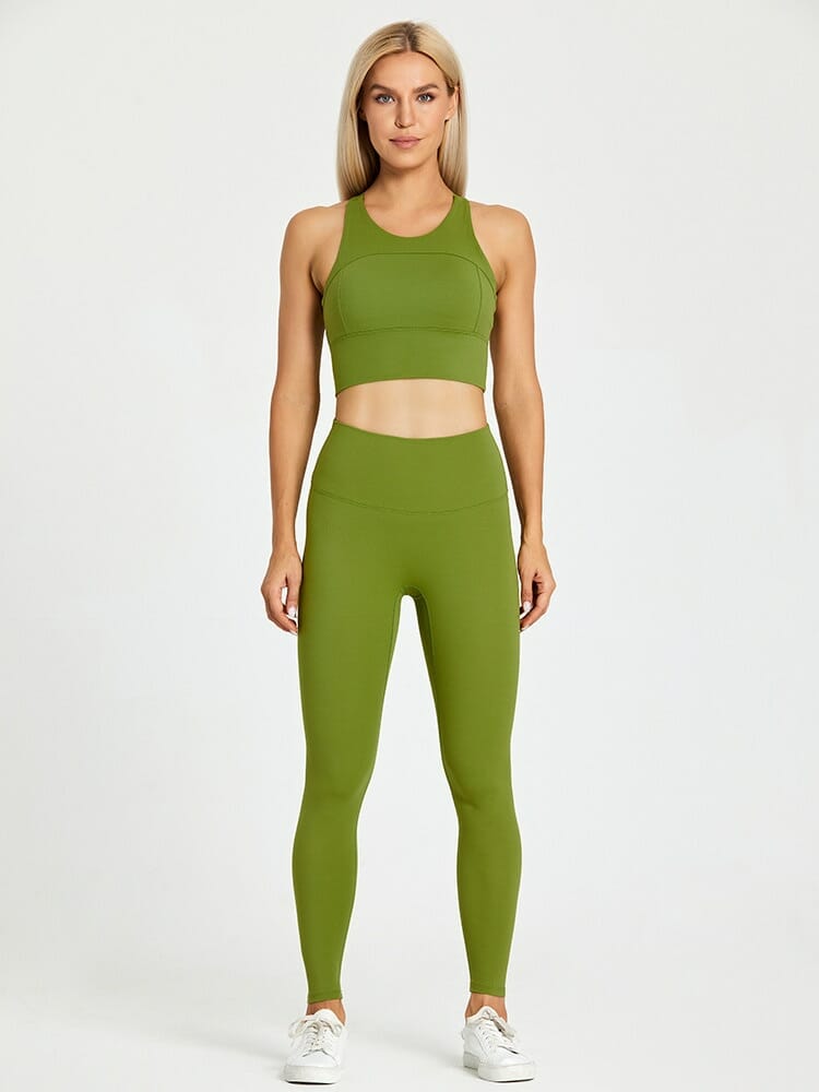 yoga 2 piece sets for women racerback supplier