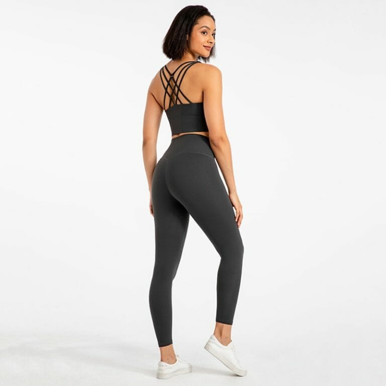 high waisted leggings and sports bra set supplier