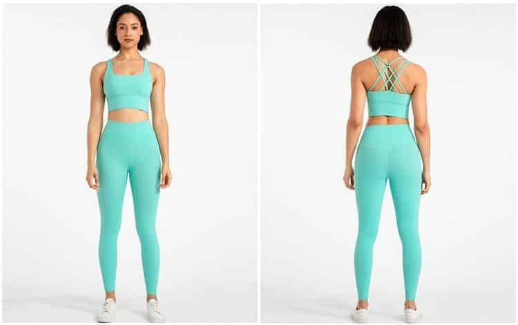 yoga clothing high waisted leggings and sports bra set supplier in China